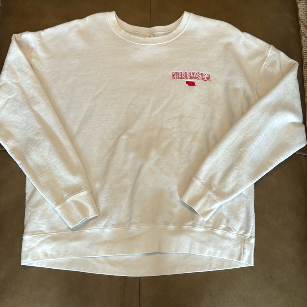 White Nebraska Crewneck